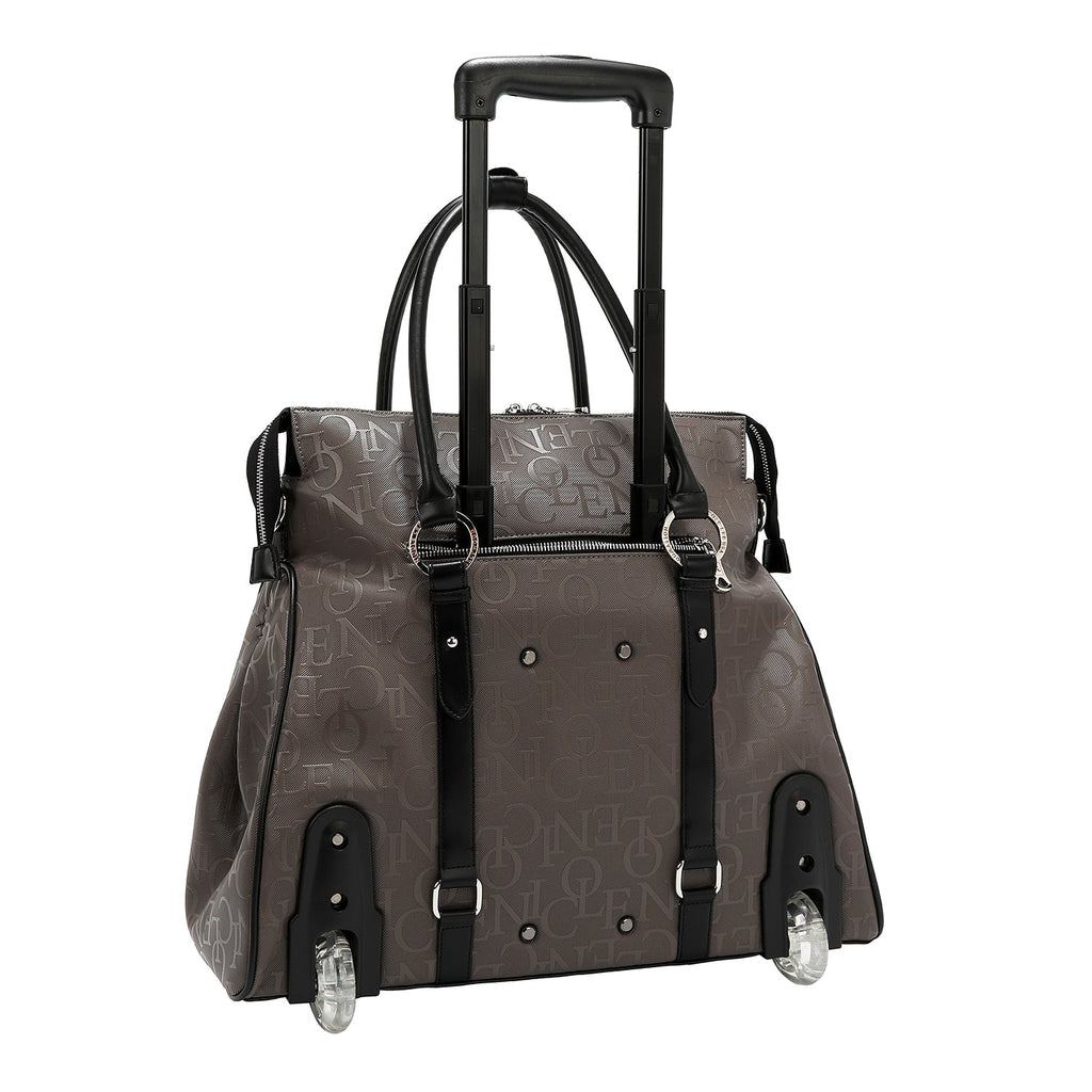 BOLSO CON RUEDAS MONOGRAMA (GRIS OSCURO)